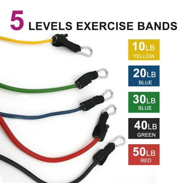 5PC Exercise Resistance Bands Set