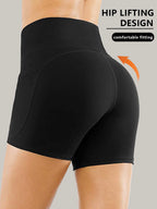 Plus Size High-Waist Yoga Biker Shorts