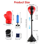 Adjustable Free Standing Punching Bag Set