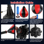 Adjustable Free Standing Punching Bag Set