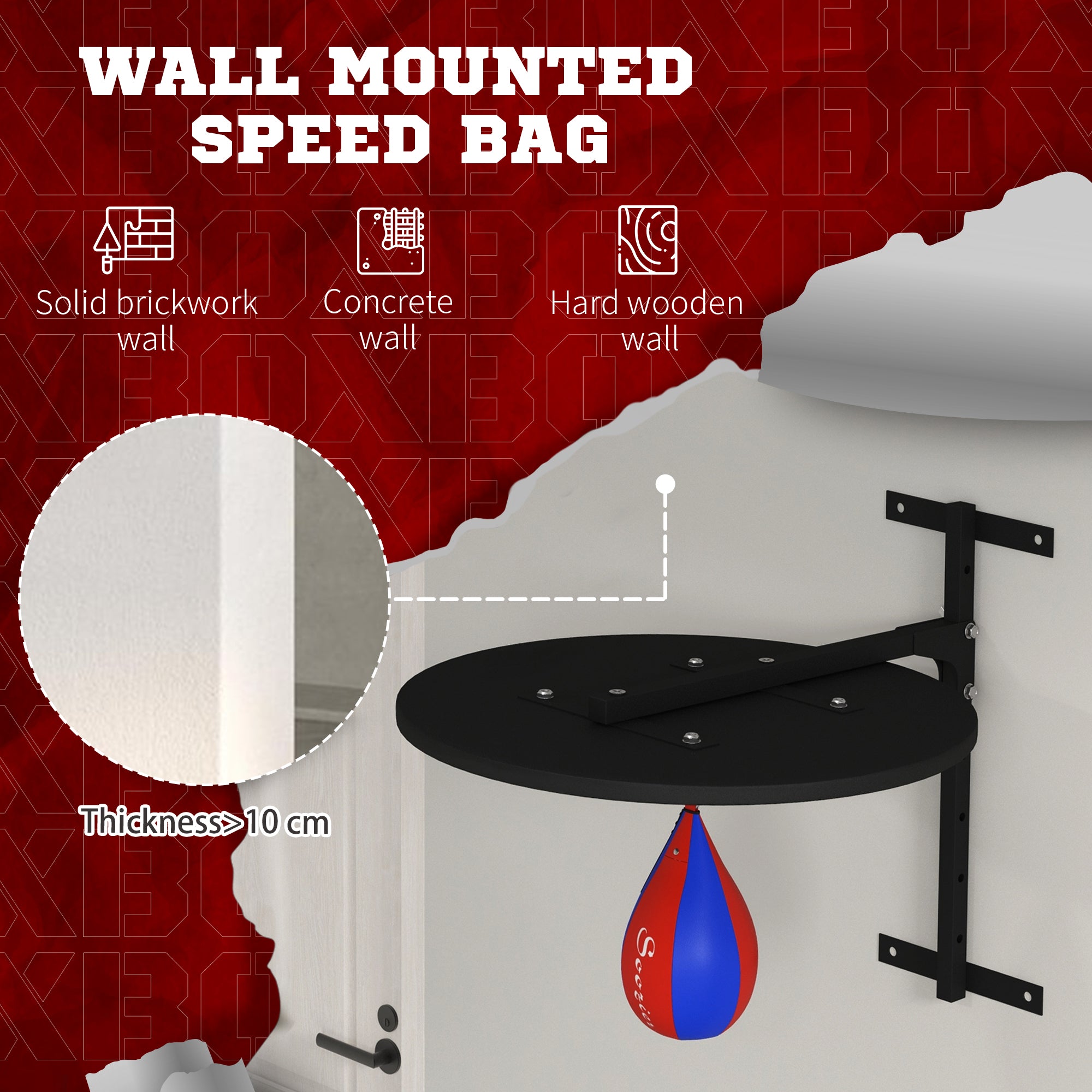Wall-Mounted Adjustable Speed Bag Platform