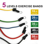 5PC Resistance Band Workout Set