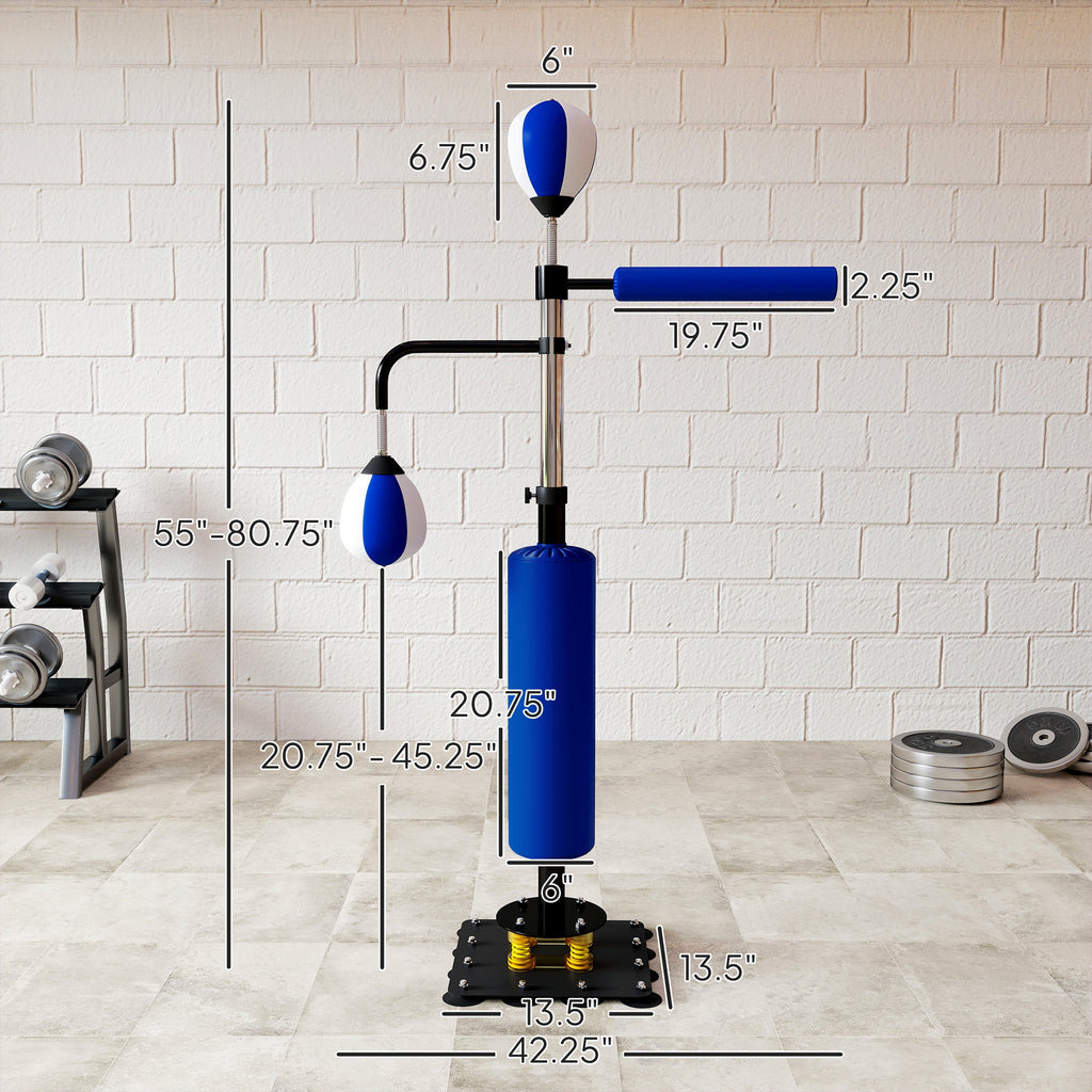 Adjustable Speed Bag Boxing Stand (Blue)