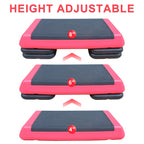 Adjustable Aerobic Stepper with 4 Risers
