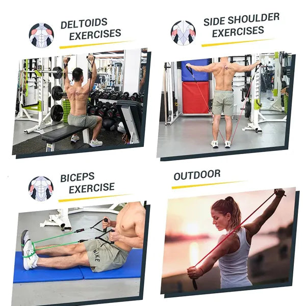 5PC Exercise Resistance Bands Set