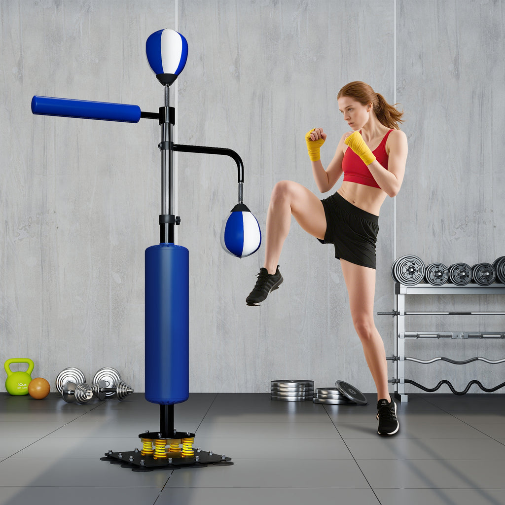Adjustable Speed Bag Boxing Stand (Blue)