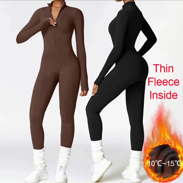 Women’s Fleece Yoga Jumpsuit Set