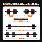 Adjustable Dumbbell & Barbell Set