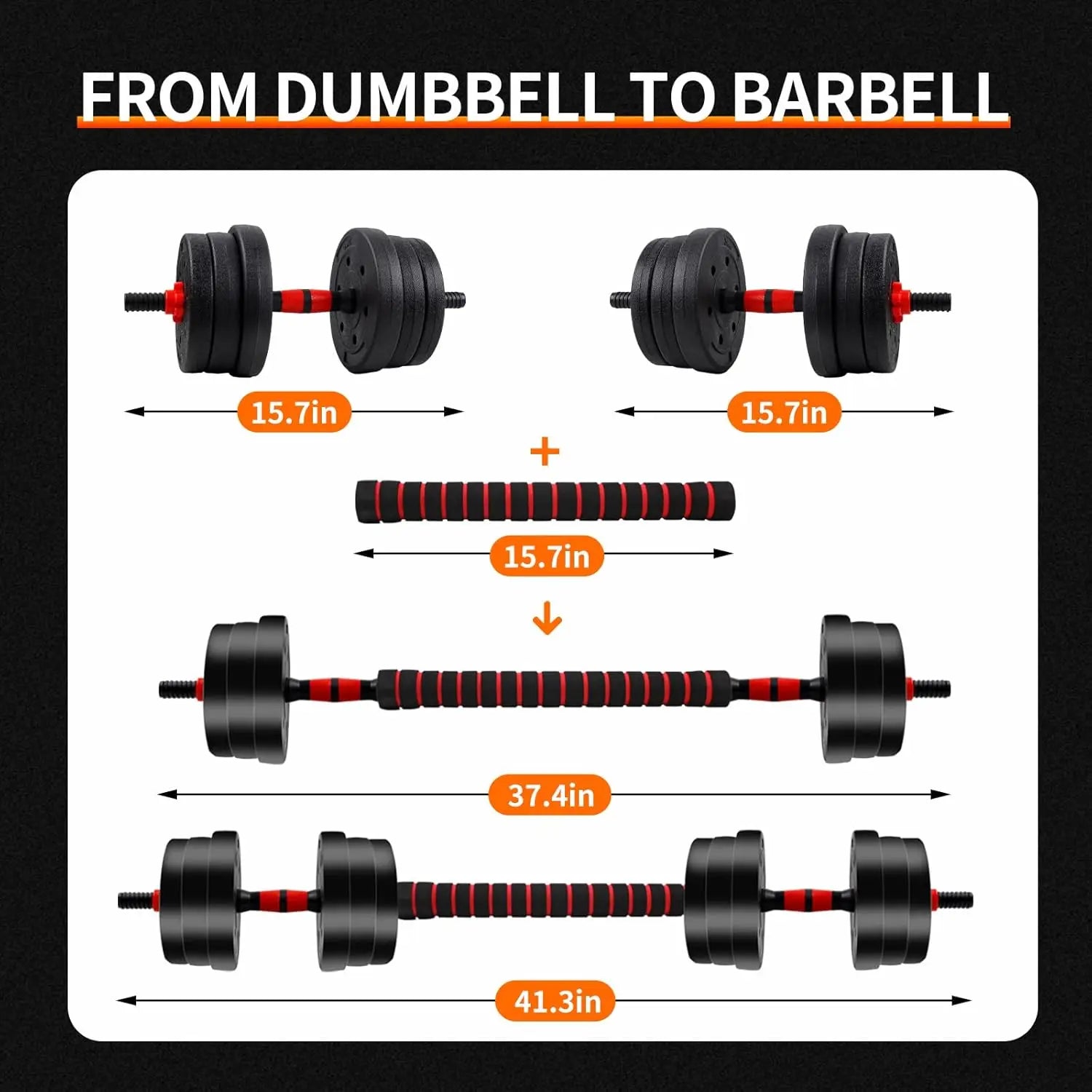 Adjustable Dumbbell & Barbell Set