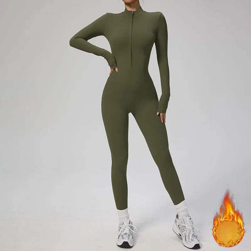 Women’s Fleece Yoga Jumpsuit Set