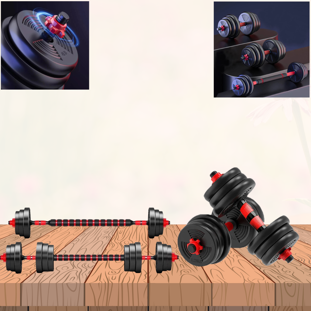 Adjustable Dumbbell & Barbell Set