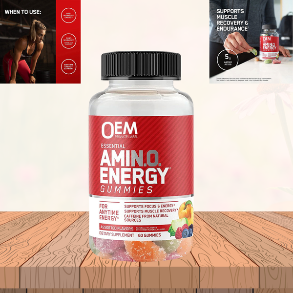 Energy gummies amino acids exercise and fitness gummies