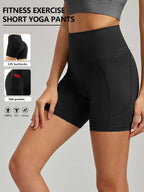 Plus Size High-Waist Yoga Biker Shorts