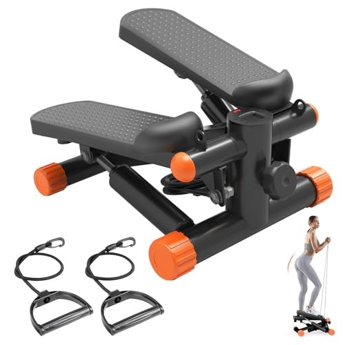 Portable Mini Stepper with Resistance Bands