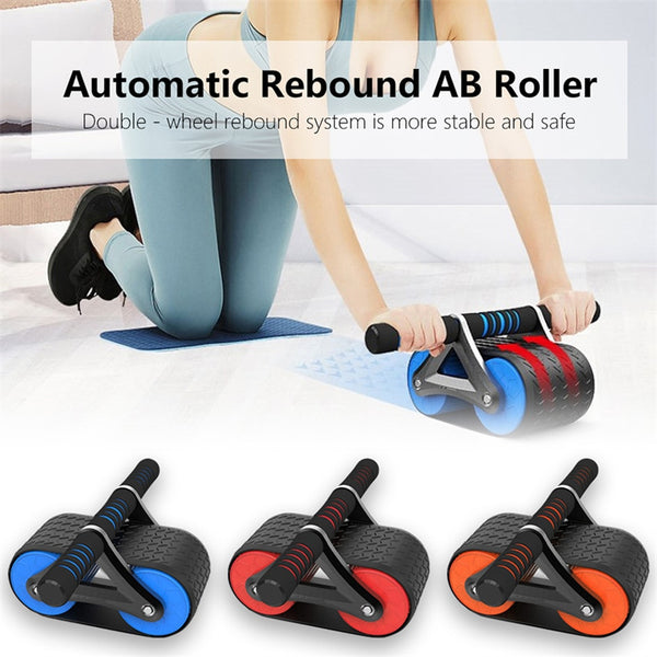 Auto-Rebound Double Wheel Ab Roller