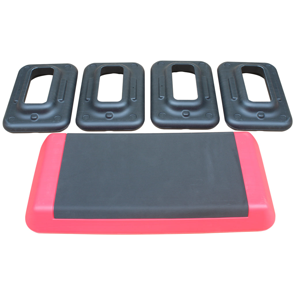 Adjustable Aerobic Stepper with 4 Risers