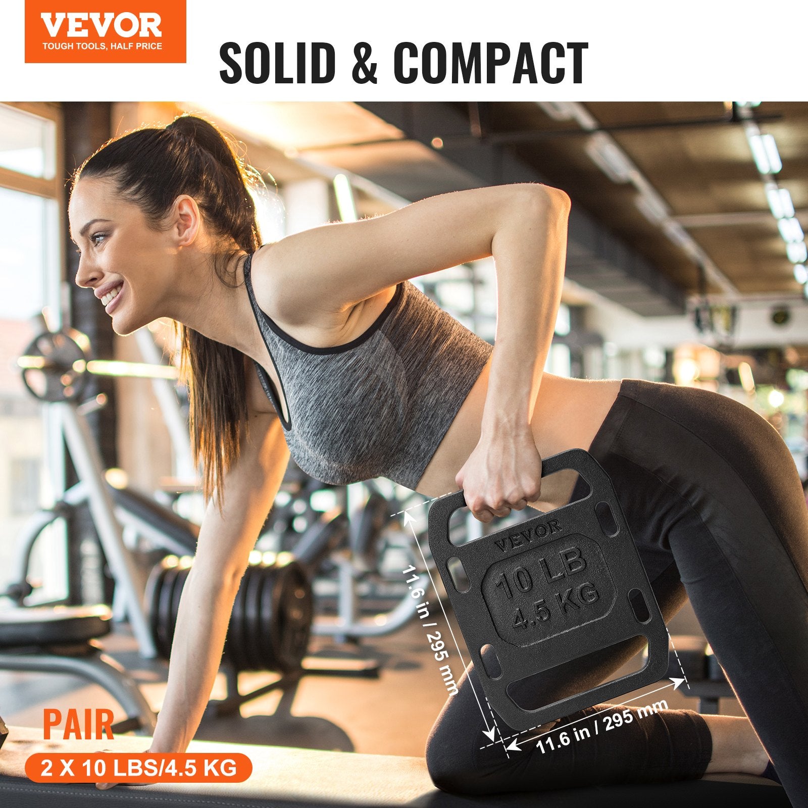 10LB Cast Iron Ruck Weight Pair