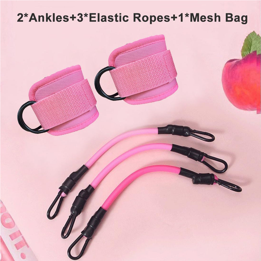 Adjustable Ankle Resistance Bands with Cuffs